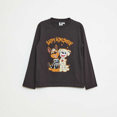 T-shirt 'Pat' Patrouille' 'Halloween' manches courtes NOIR