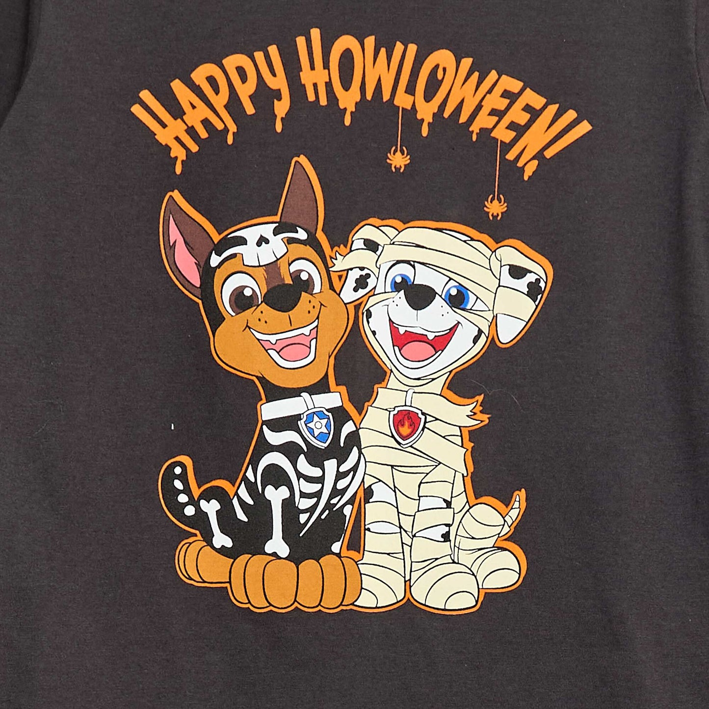 T-shirt 'Pat' Patrouille' 'Halloween' manches courtes NOIR