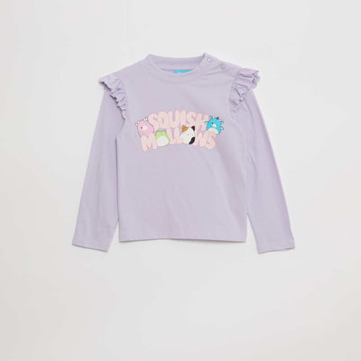 T-shirt 'Squish Mellow' avec volants aux épaules - So Easy ROSE