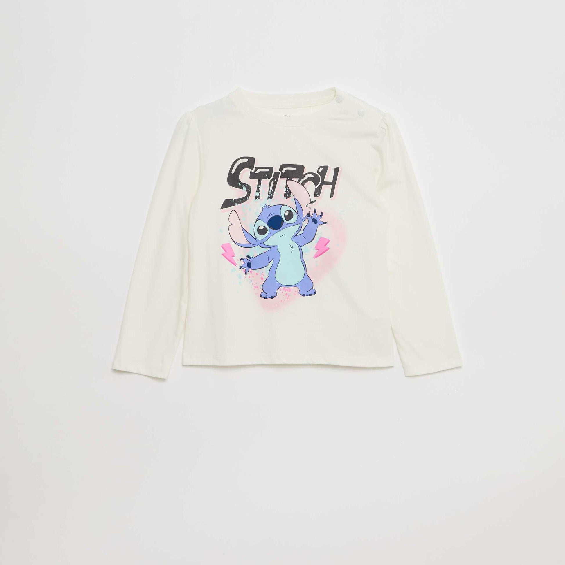 T-shirt imprimé 'Stitch' manches courtes - So Easy BLANC