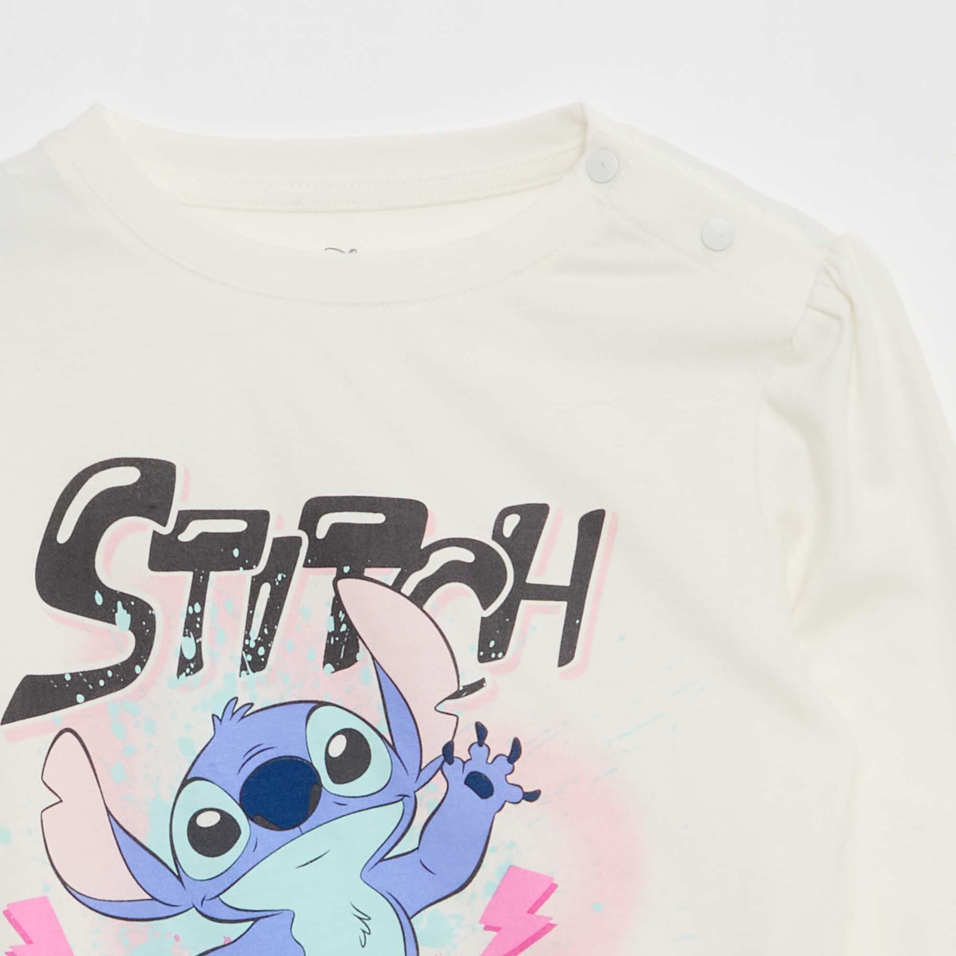 T-shirt imprimé 'Stitch' manches courtes - So Easy BLANC