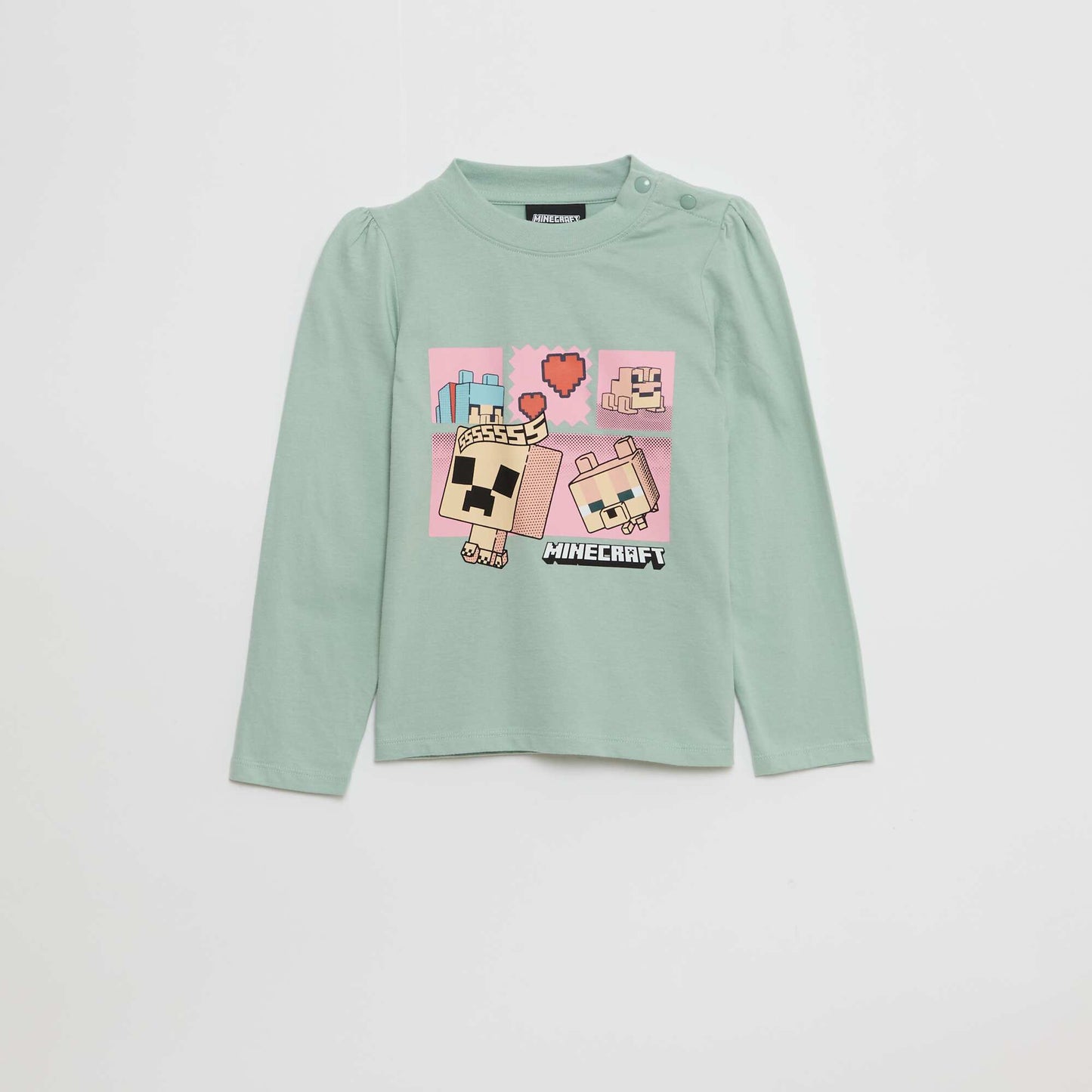 T-shirt 'Minecraft' manches longues - So Easy VERT