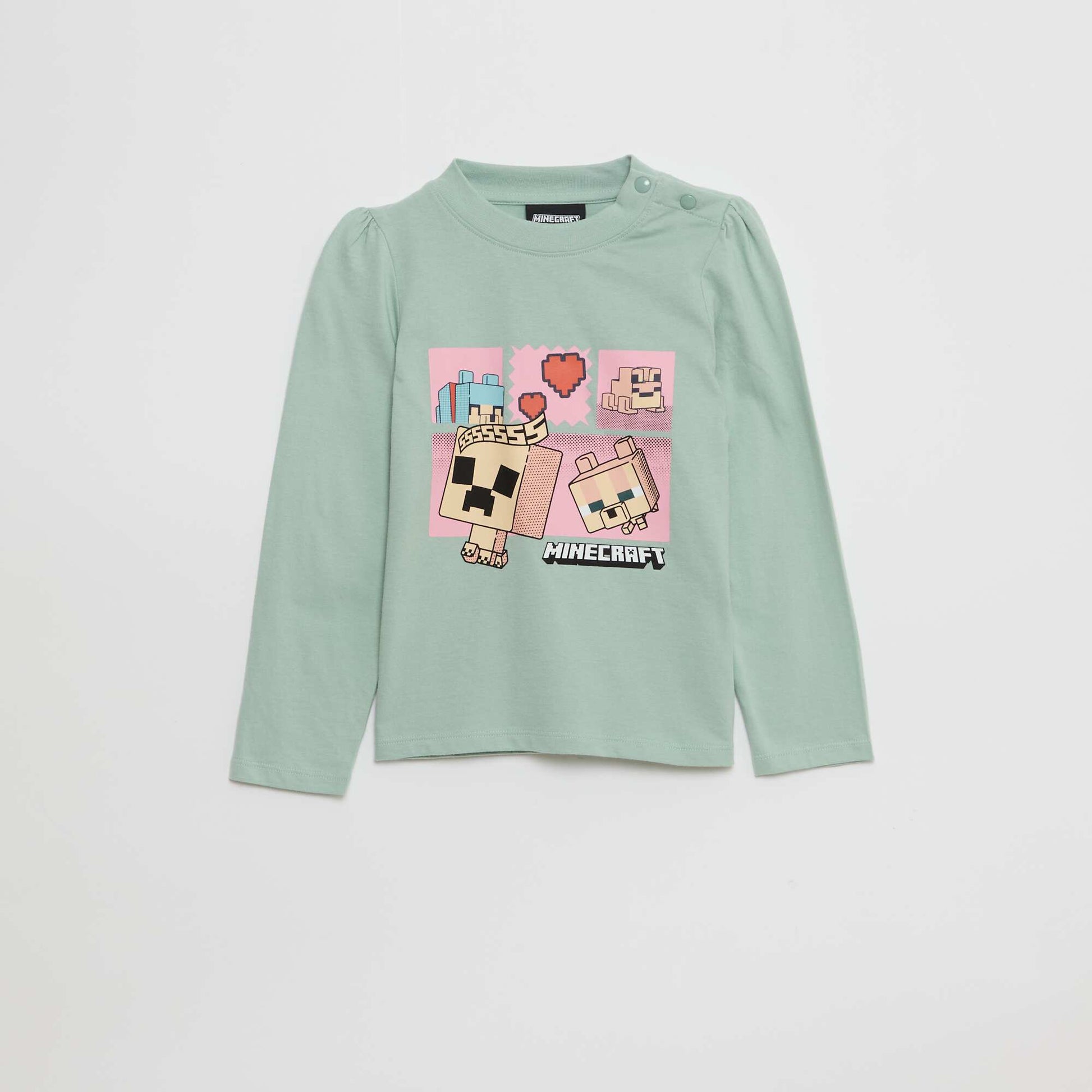 T-shirt 'Minecraft' manches longues - So Easy VERT