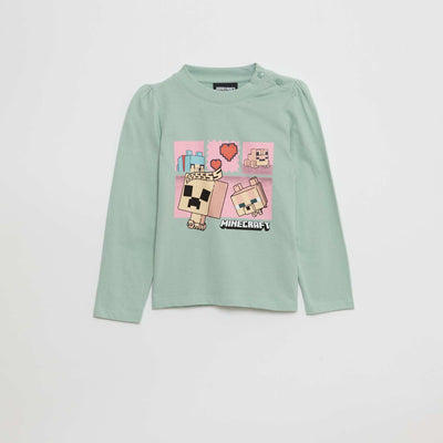 T-shirt 'Minecraft' manches longues - So Easy VERT