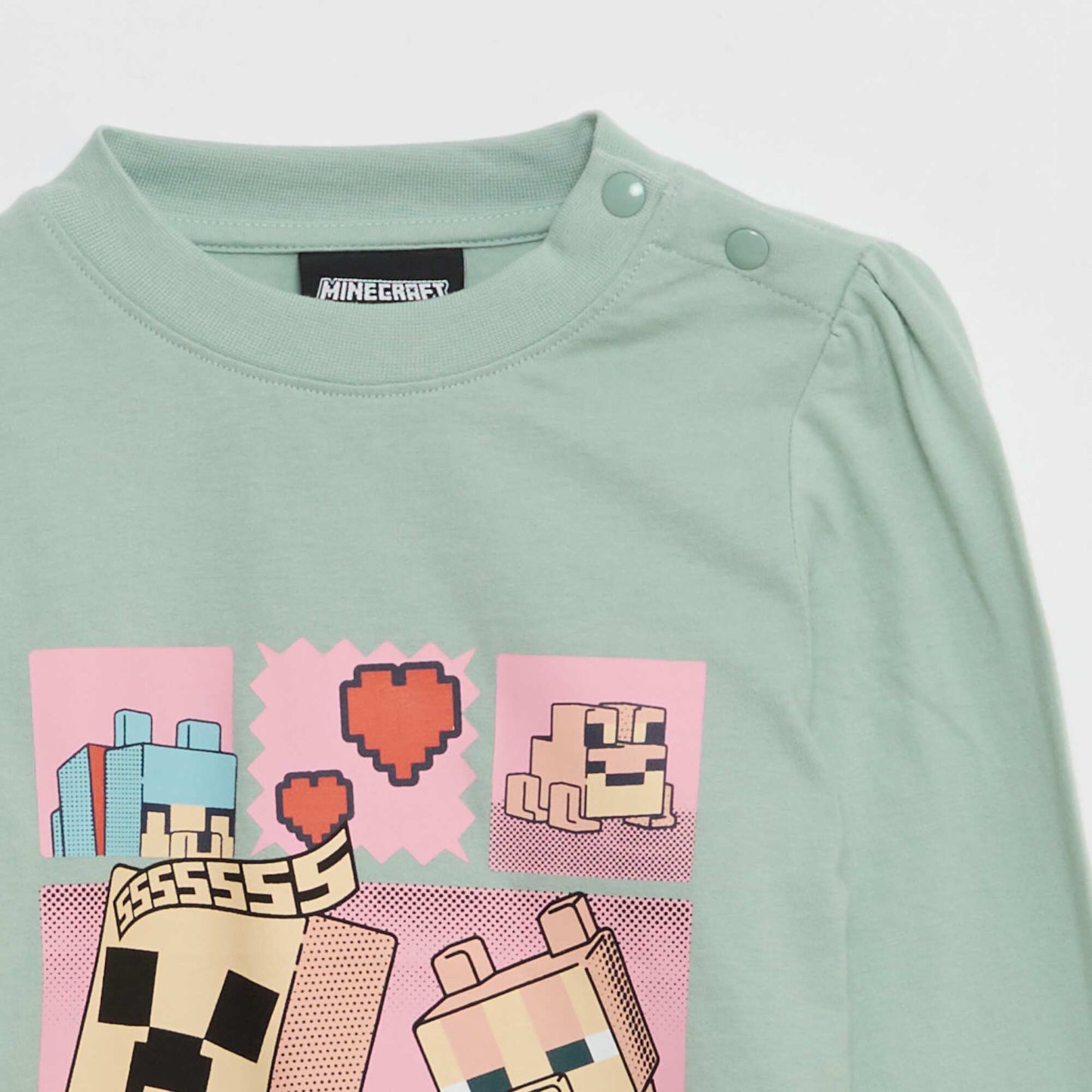 T-shirt 'Minecraft' manches longues - So Easy VERT