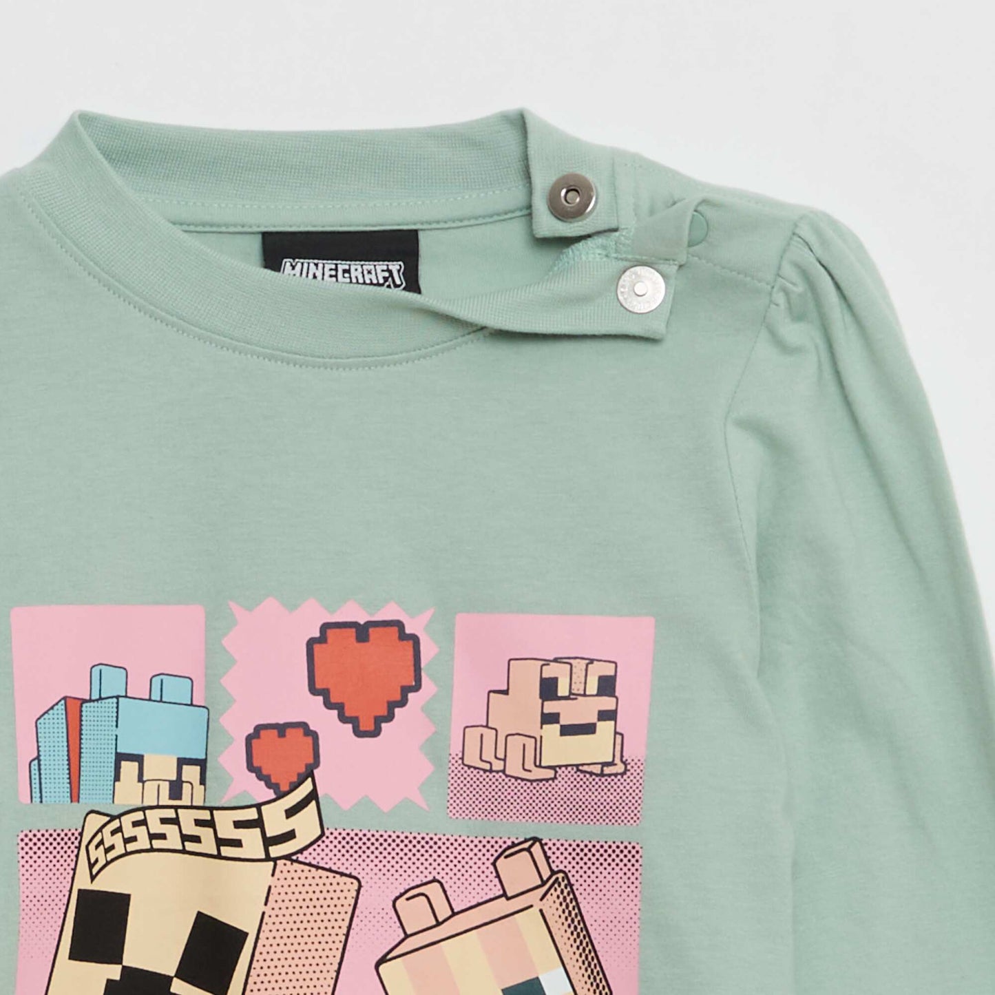 T-shirt 'Minecraft' manches longues - So Easy VERT