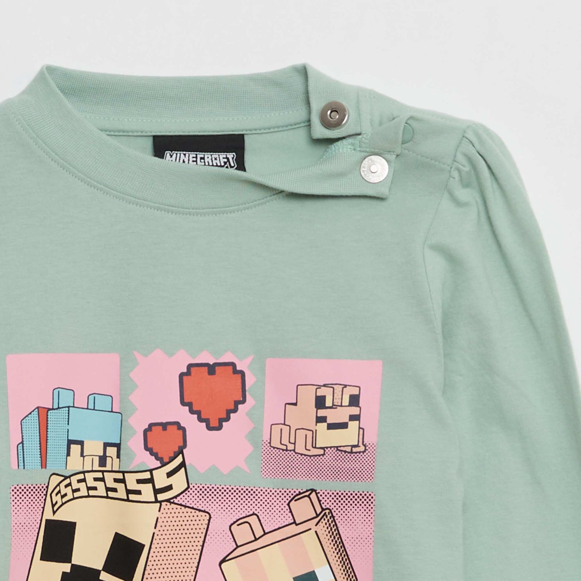 T-shirt 'Minecraft' manches longues - So Easy VERT