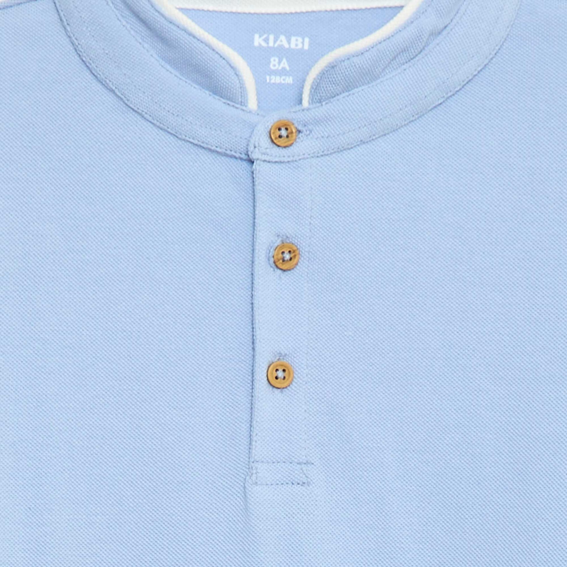 Tee-shirt en maille piquée BLEU