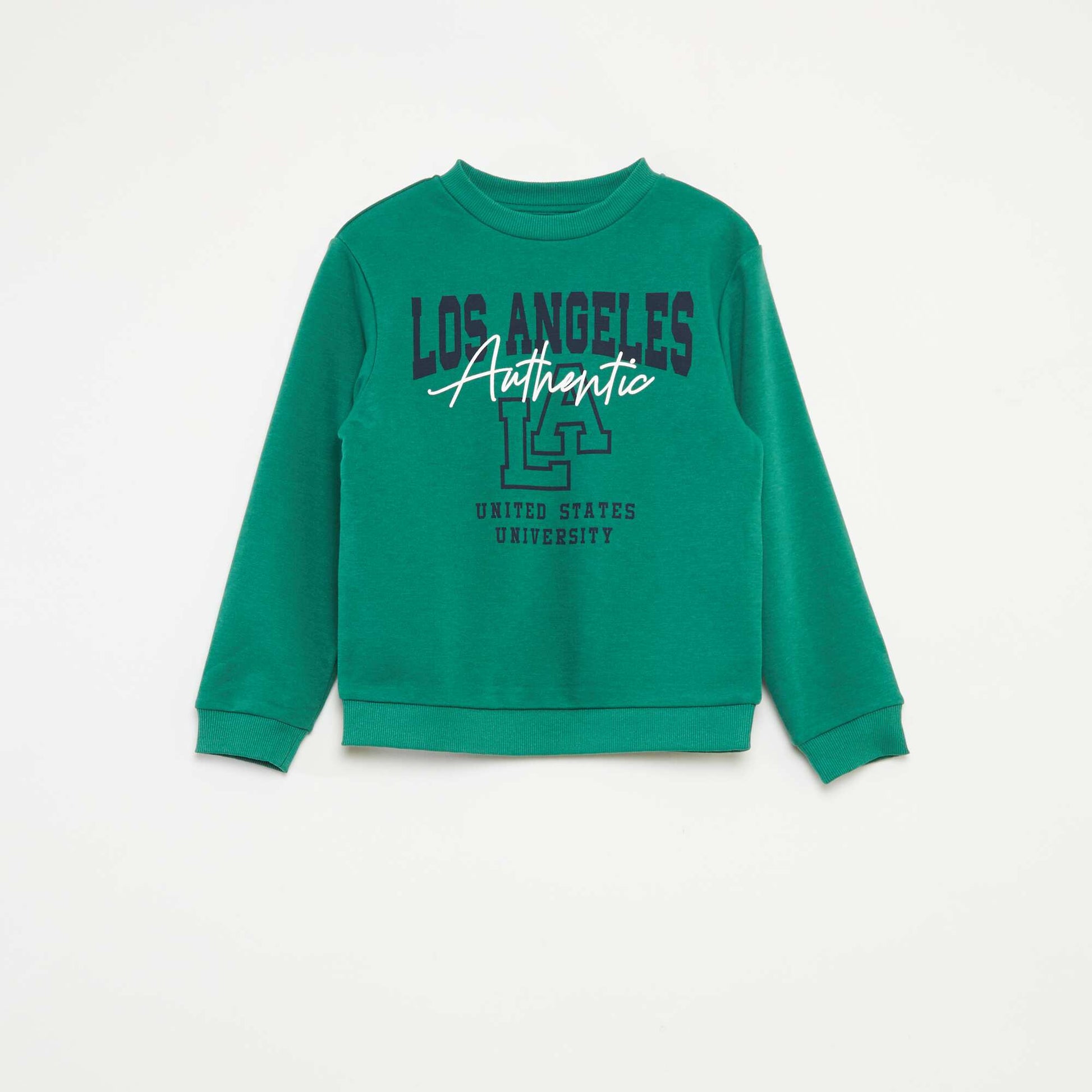 Ensemble sweat + pantalon esprit campus - 2 pièces VERT