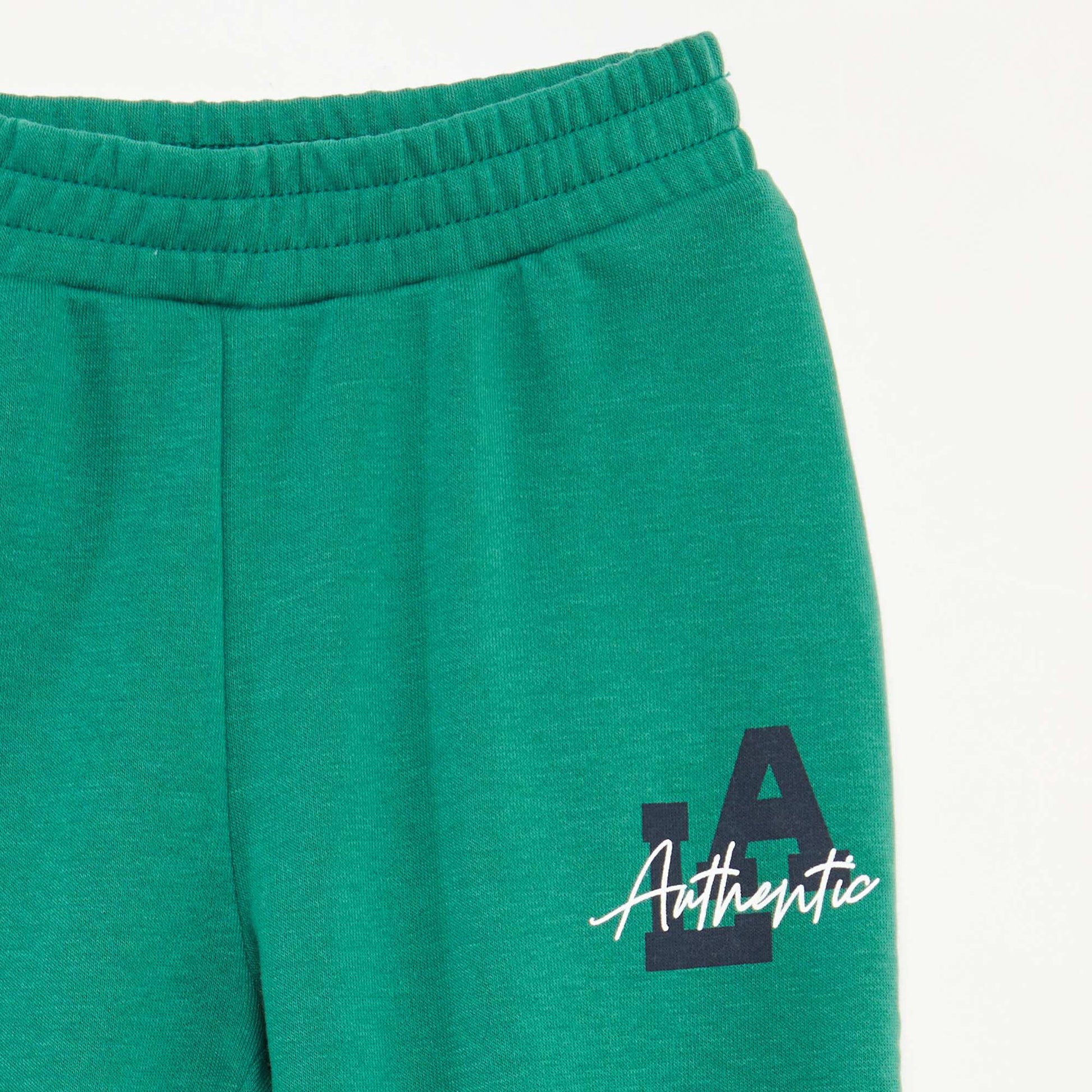 Ensemble sweat + pantalon esprit campus - 2 pièces VERT