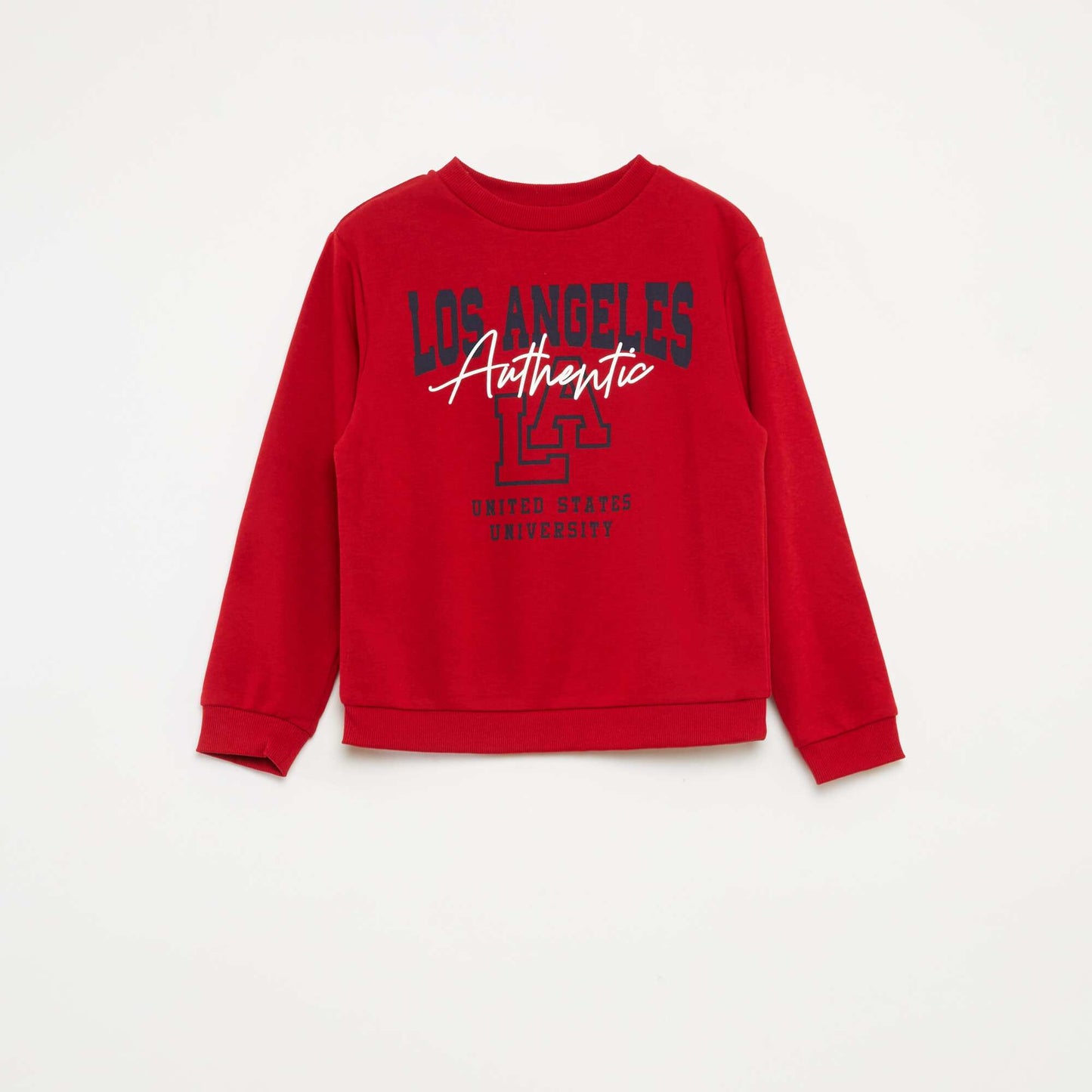 Ensemble sweat + pantalon esprit campus - 2 pièces ROUGE