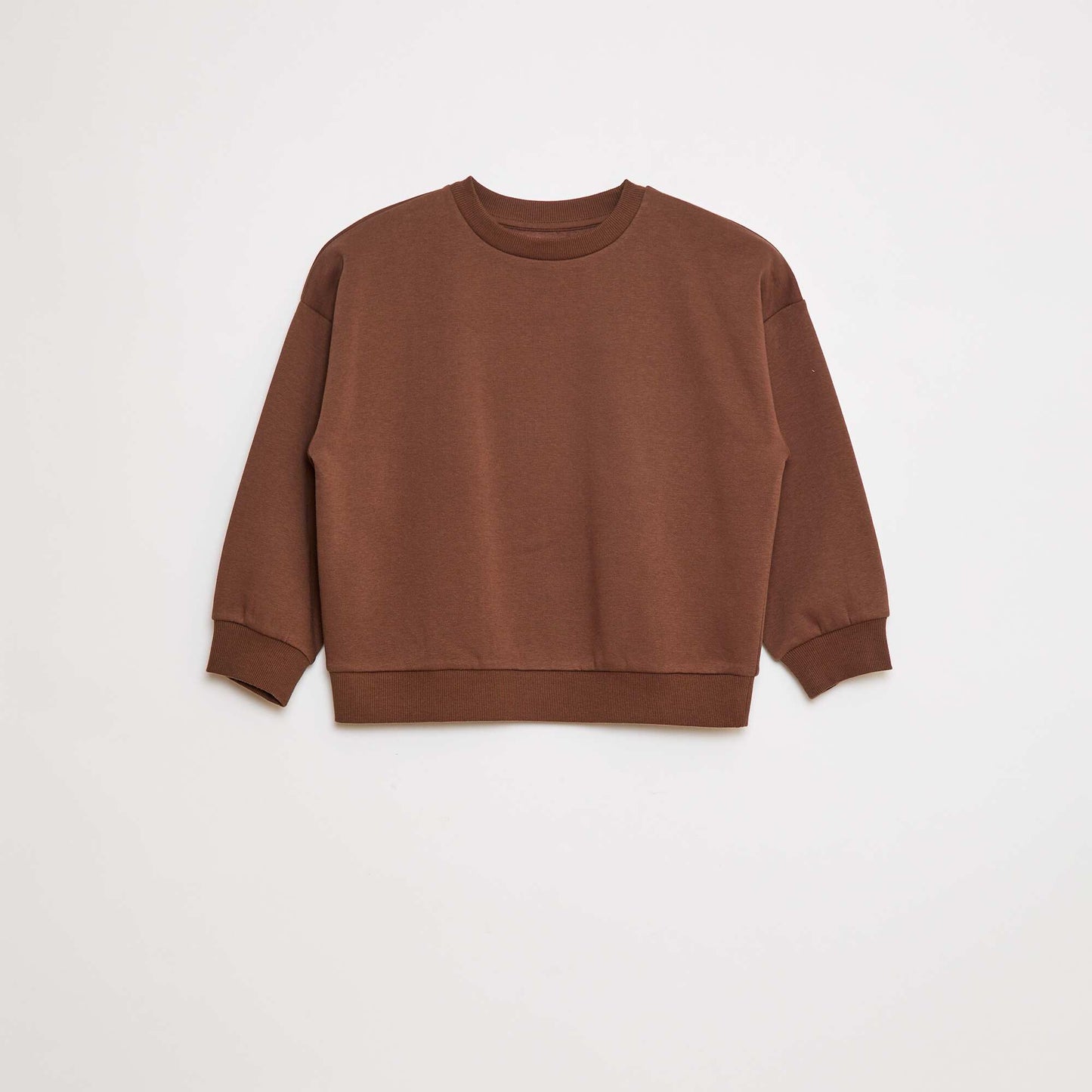 Lot de 2 sweats unis en molleton MARRON