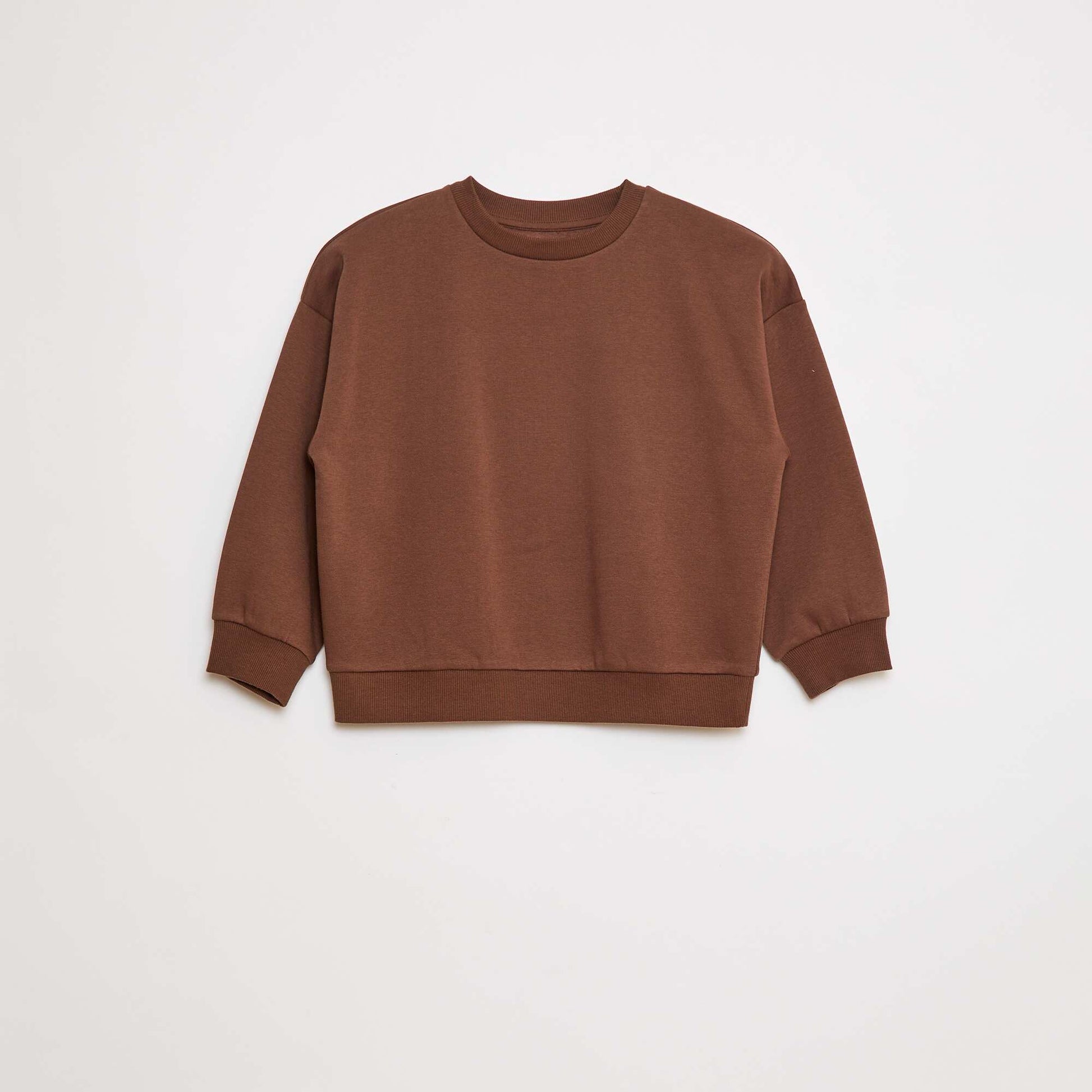 Lot de 2 sweats unis en molleton MARRON