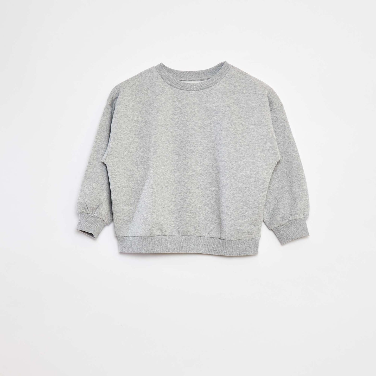 Lot de 2 sweats unis en molleton GRIS