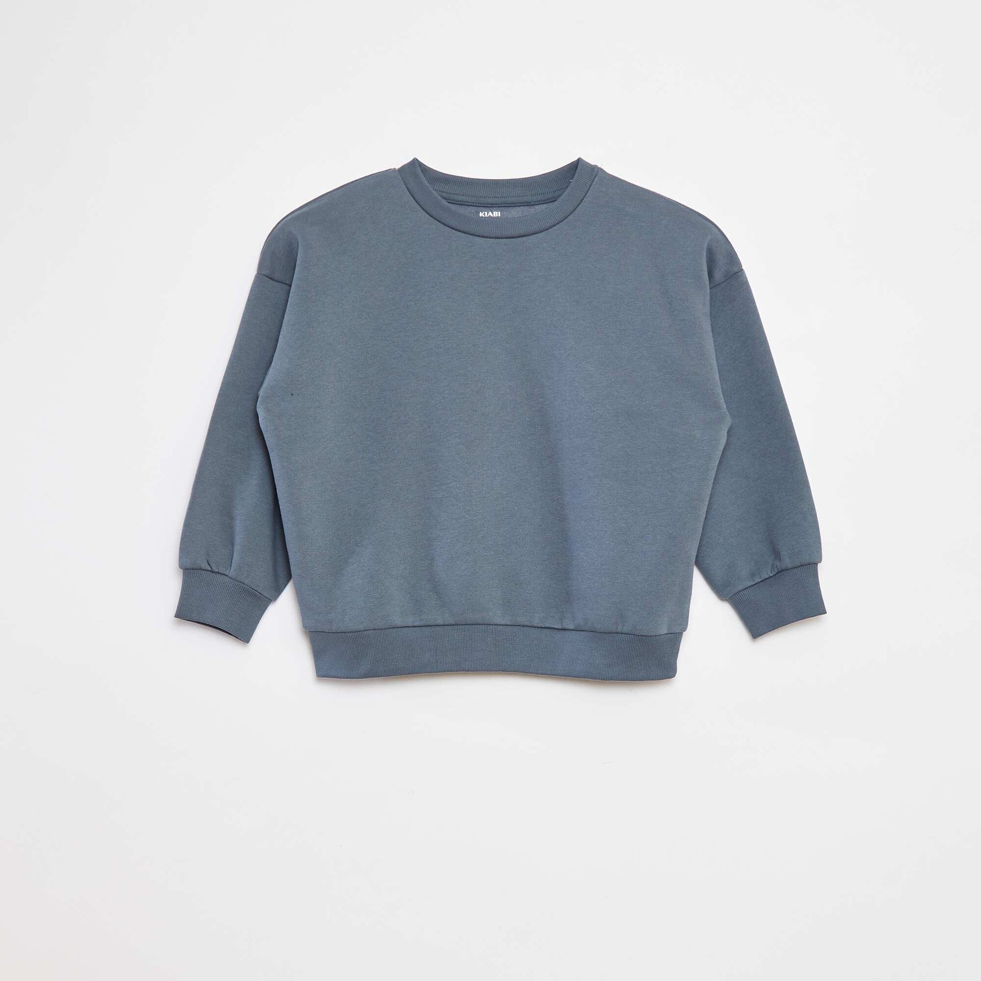 Lot de 2 sweats unis en molleton BLEU