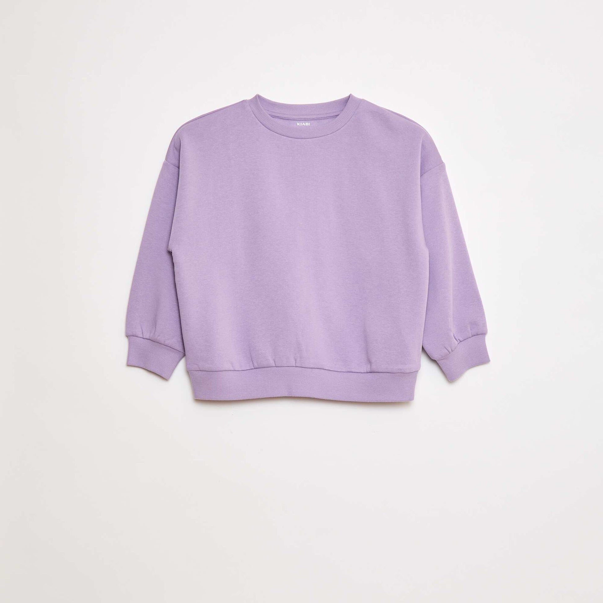 Lot de 2 sweats unis en molleton VIOLET