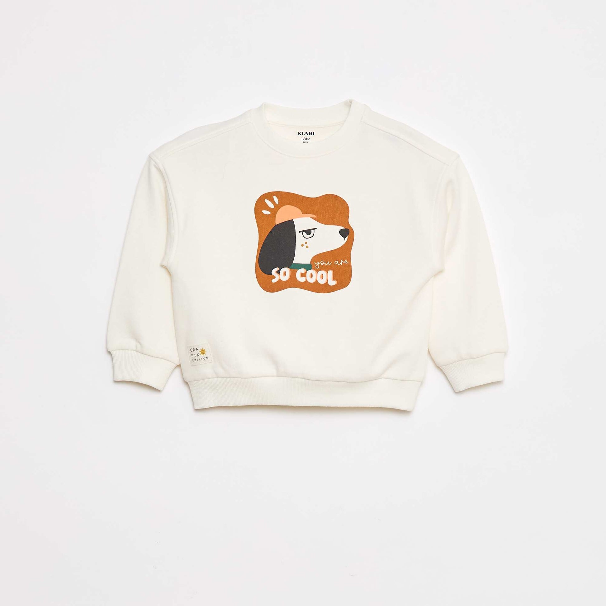 Sweat à col rond - Grafik Edition BLANC