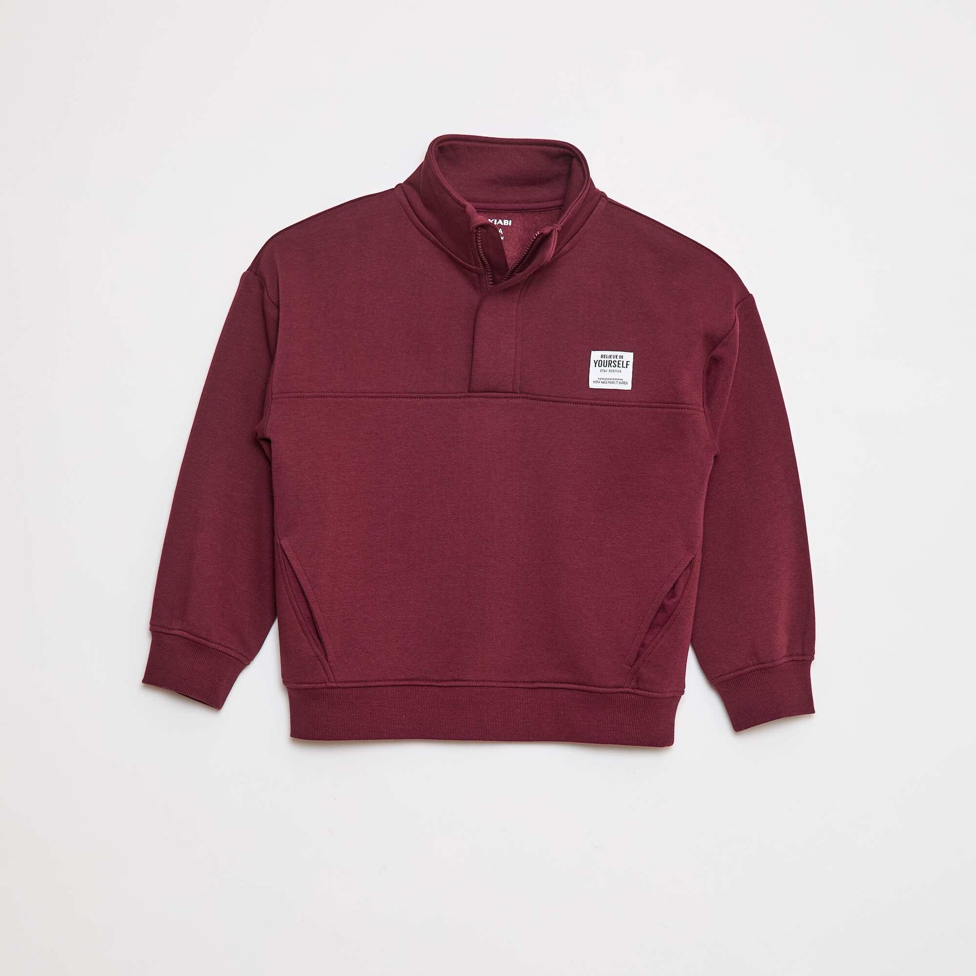 Sweat camionneur en molleton gratté ROUGE