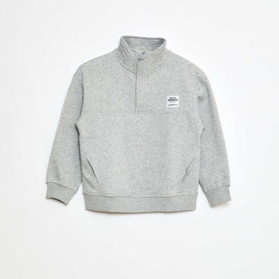 Sweat camionneur en molleton gratté GRIS