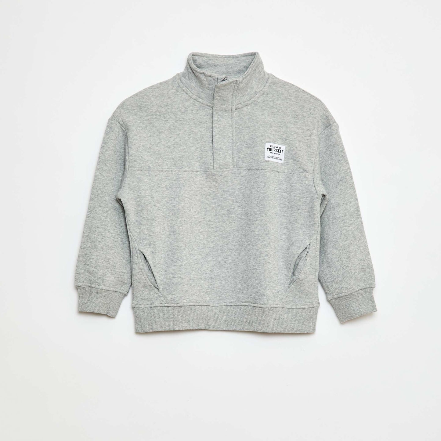 Sweat camionneur en molleton gratté GRIS