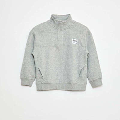 Sweat camionneur en molleton gratté GRIS
