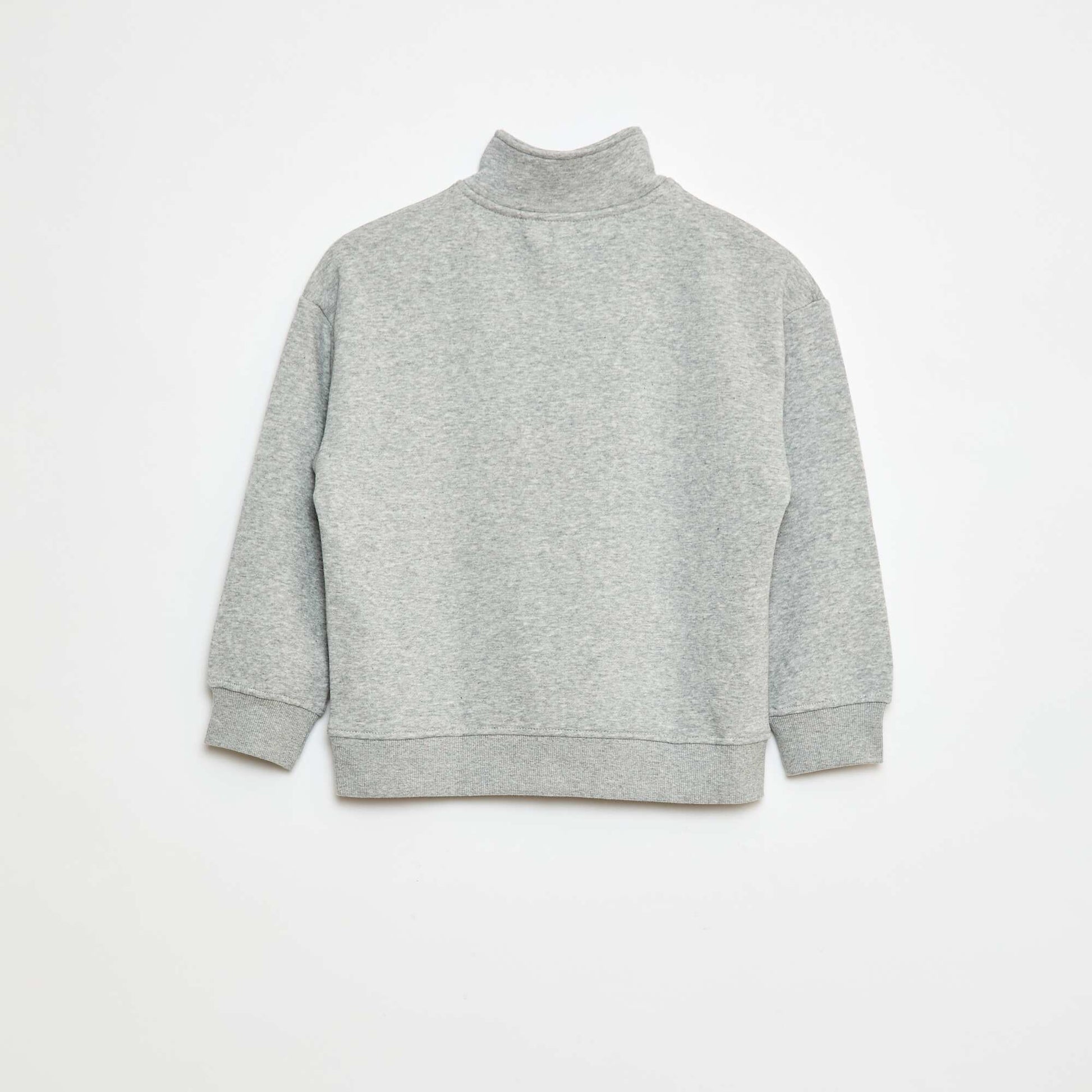 Sweat camionneur en molleton gratté GRIS