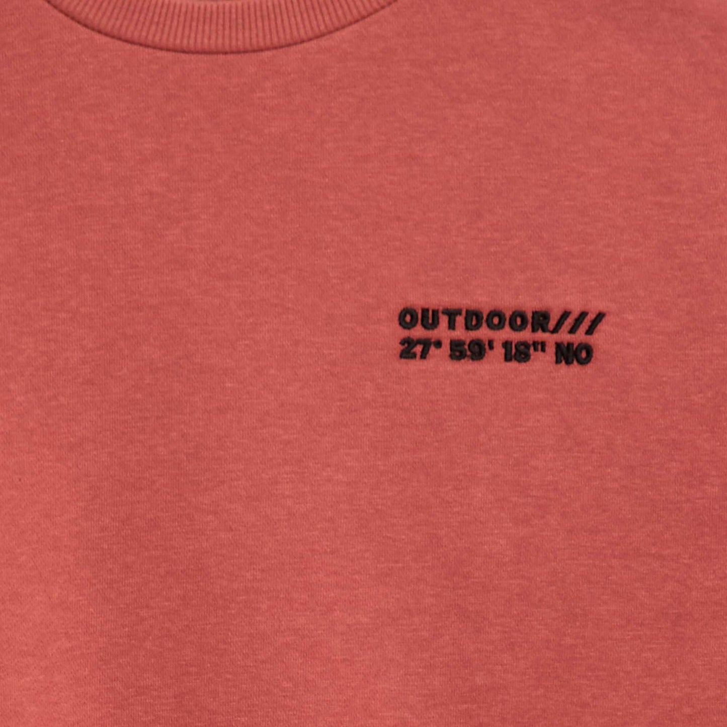 Sweat en coton avec motif au dos ROUGE