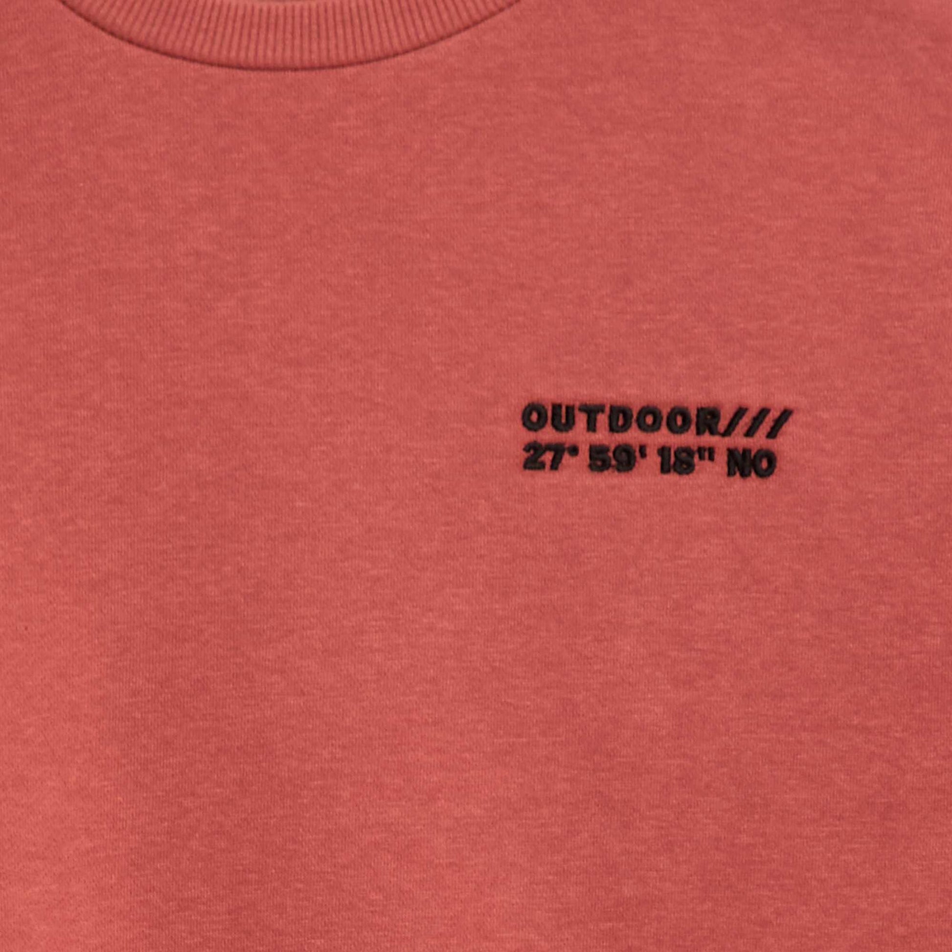 Sweat en coton avec motif au dos ROUGE