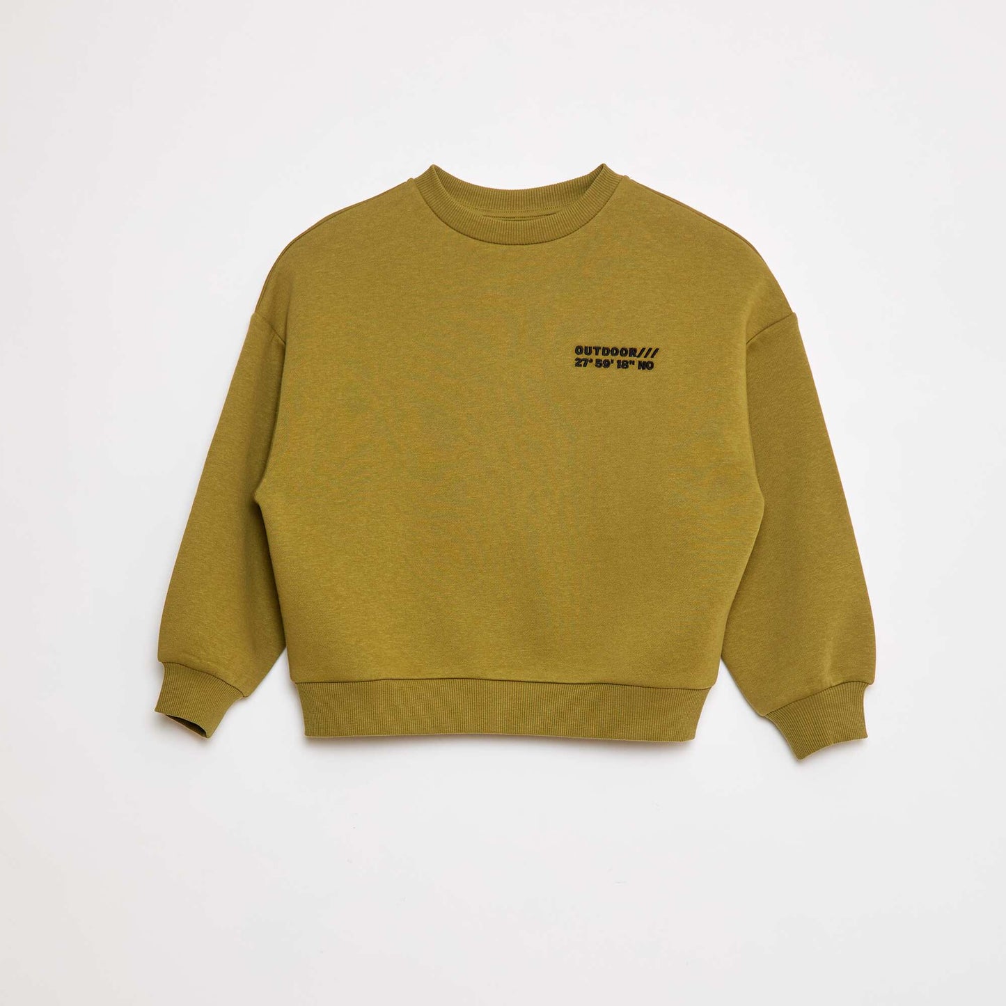 Sweat en coton avec motif au dos VERT