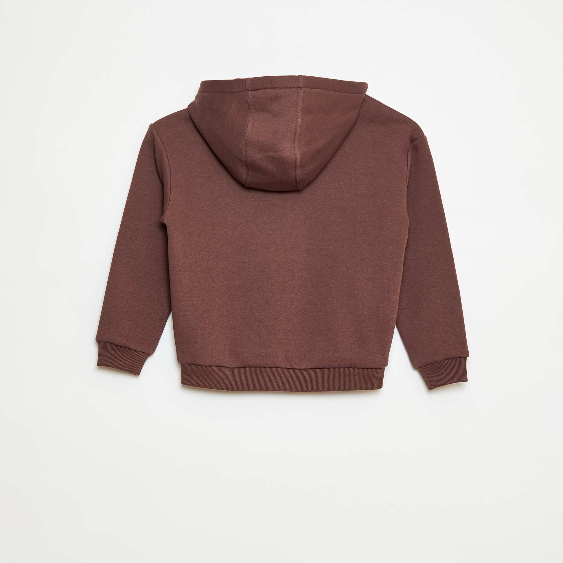 Sweat à capuche imprimé skate MARRON