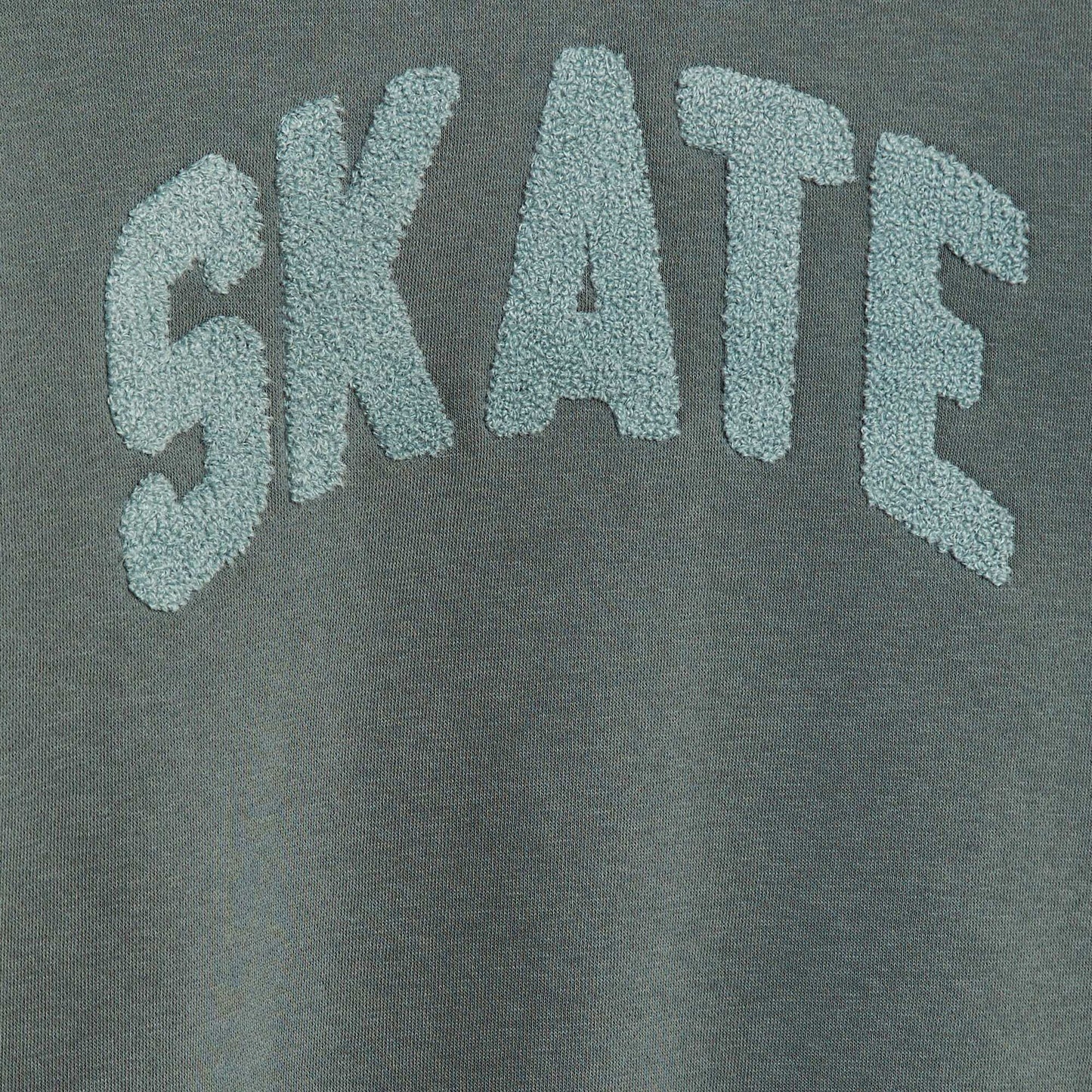 Sweat en molleton avec animation en maille bouclette VERT