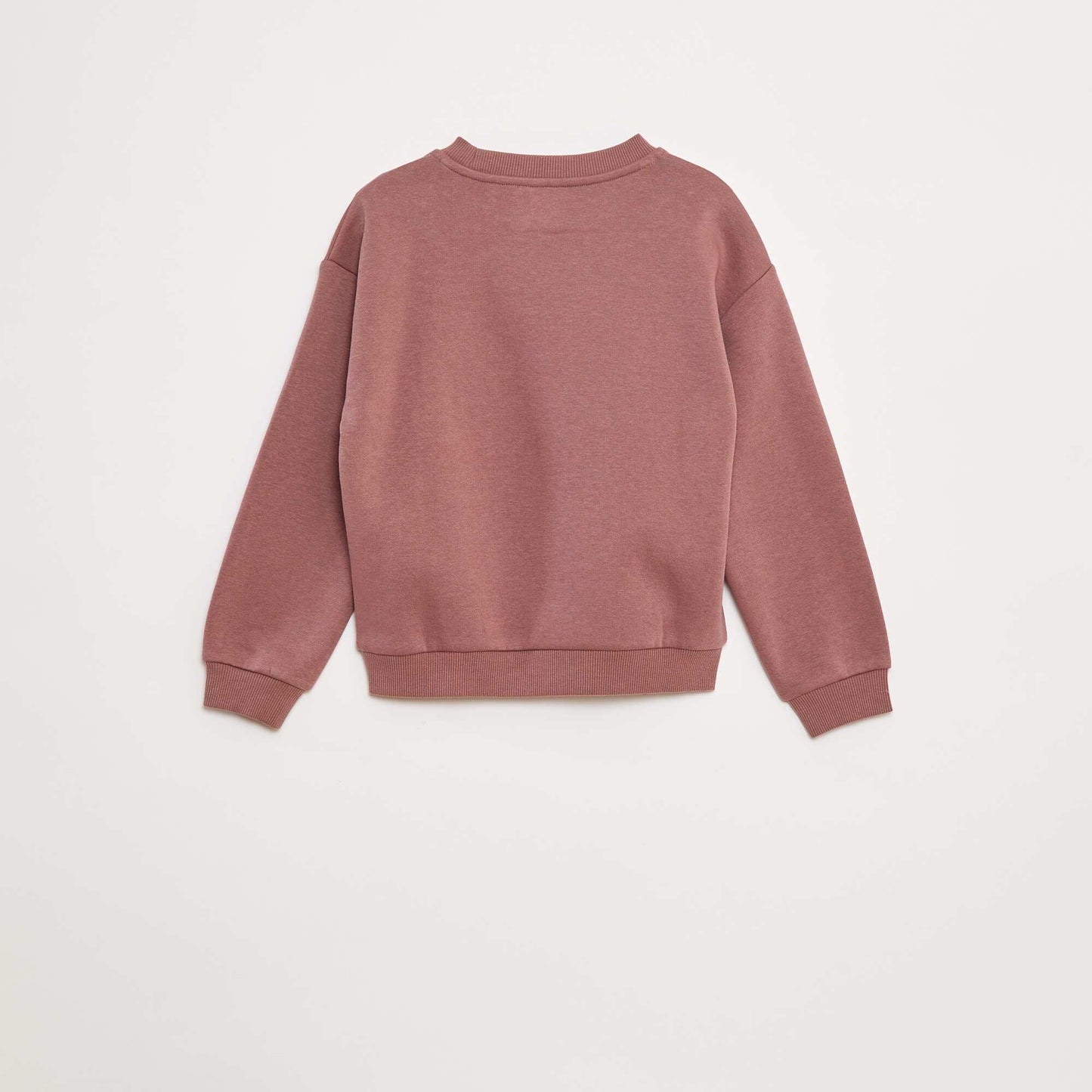 Sweat en molleton avec animation en maille bouclette VIOLET