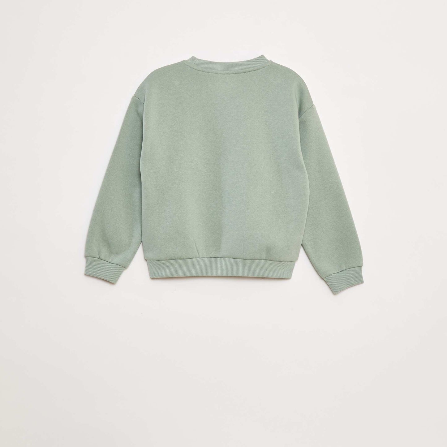 Sweat en molleton avec animation en maille bouclette BLEU