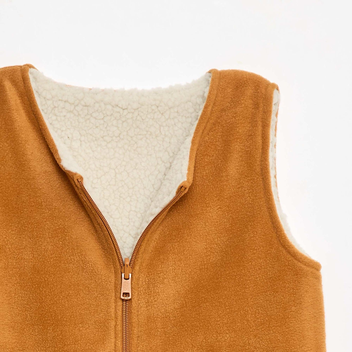 Sweat sans manches réversible MARRON