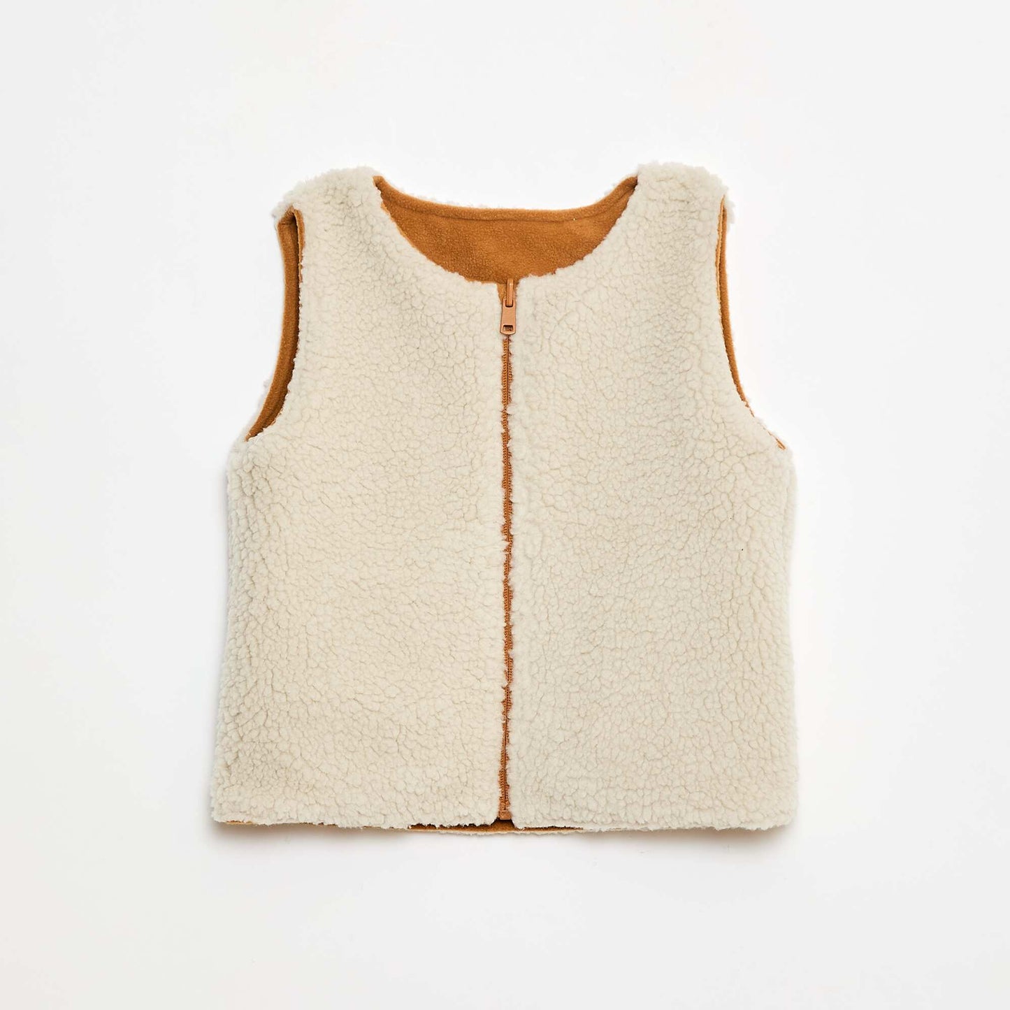 Sweat sans manches réversible MARRON
