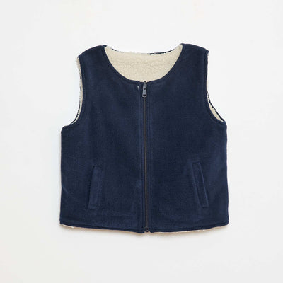 Sweat sans manches réversible BLEU