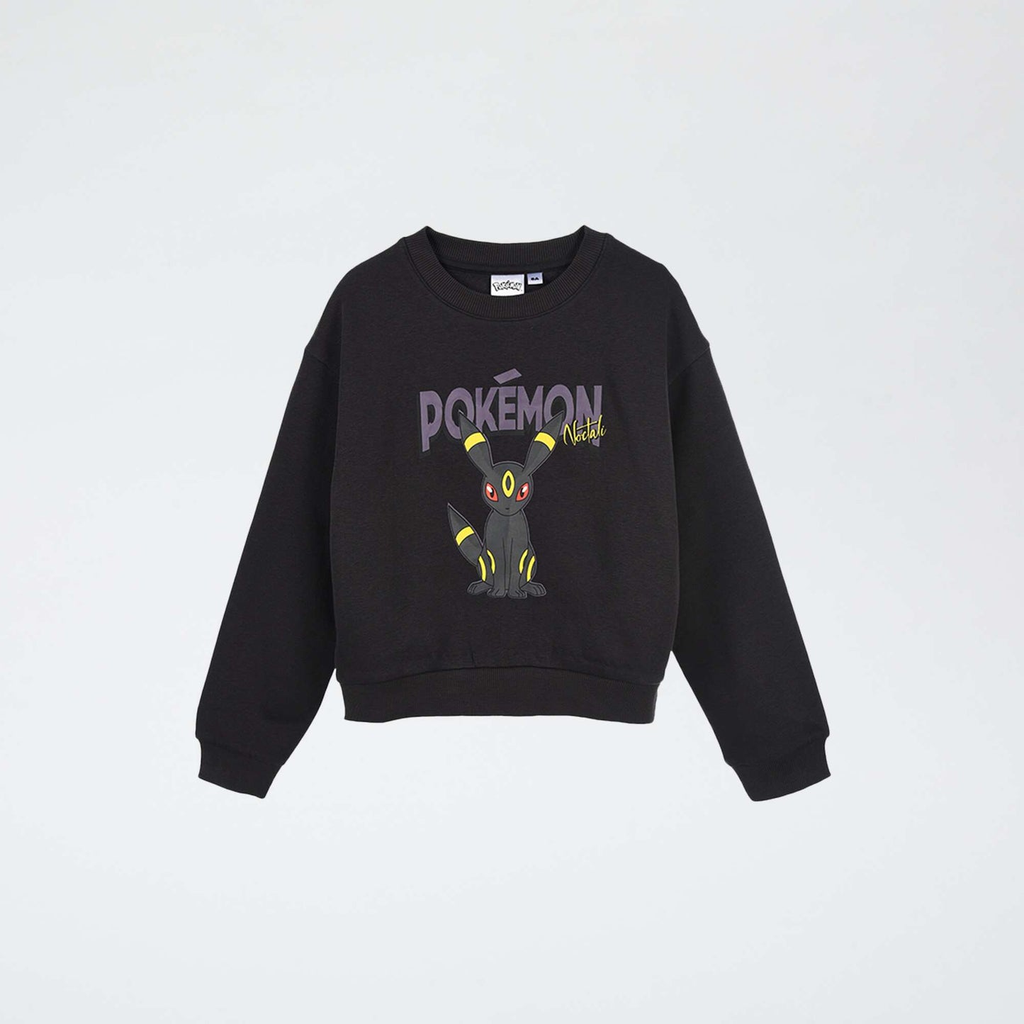 Sweat polaire 'Pokémon' en coton NOIR