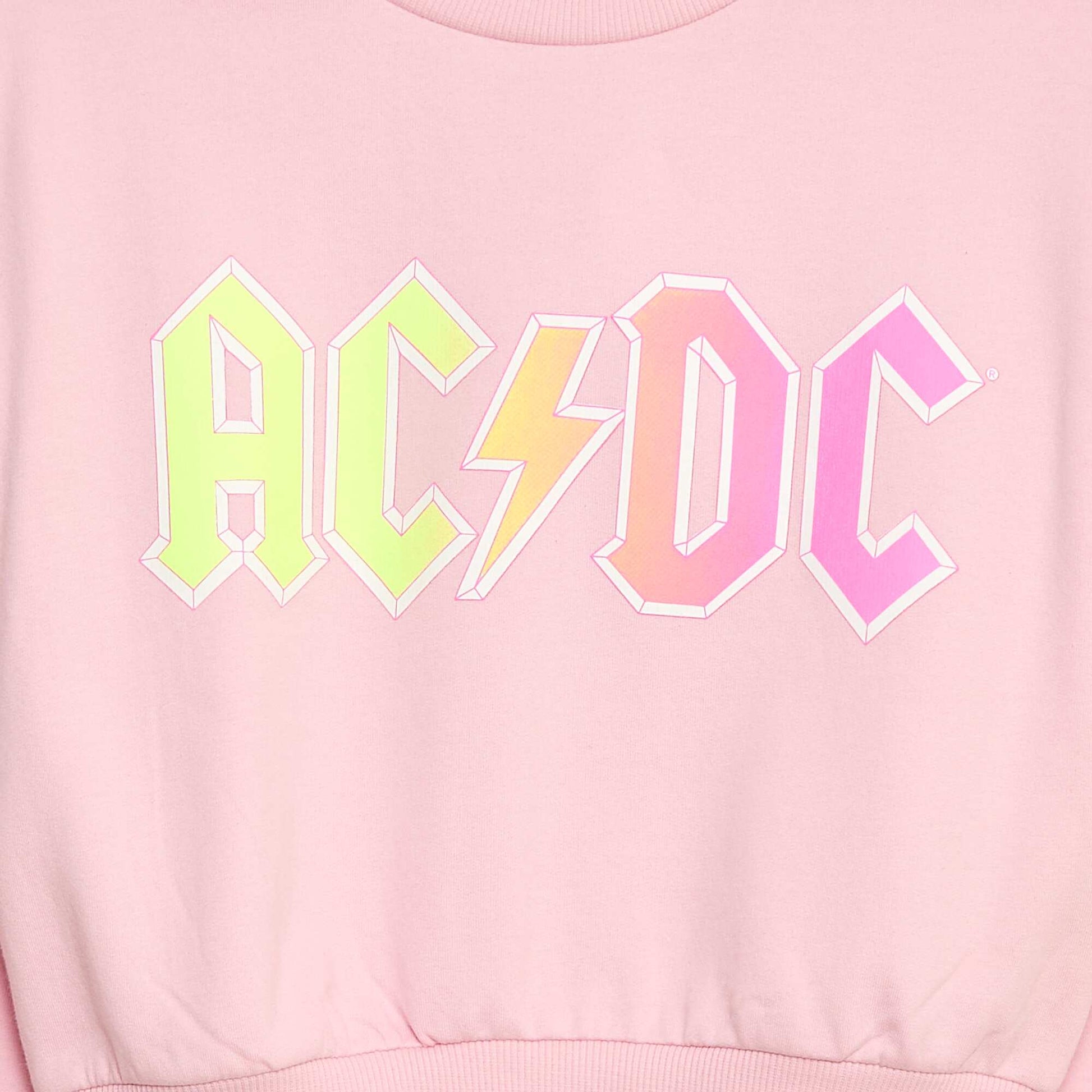 Sweat imprimé 'AC/DC' ROSE