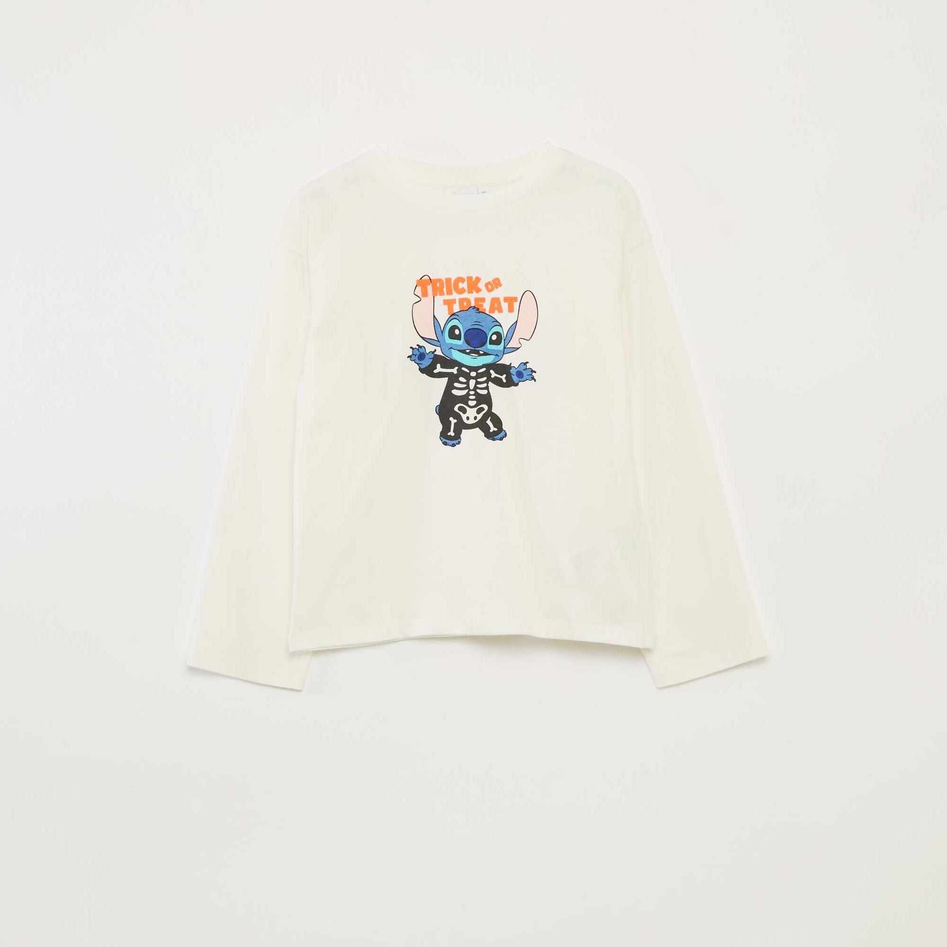 T-shirt jersey halloween 'Disney' 'Stitch' BLANC
