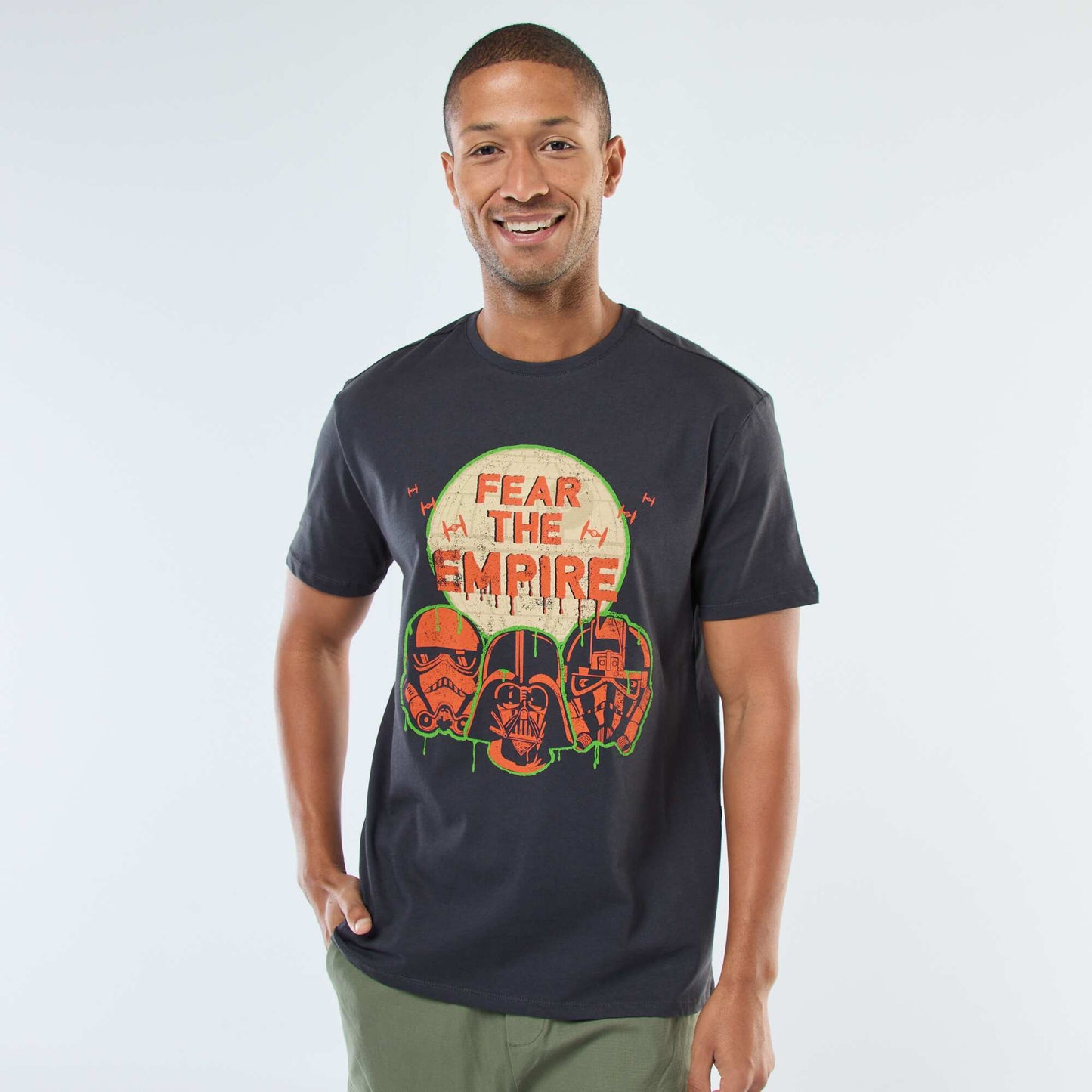 T-shirt imprimé 'Star Wars' à manches courtes GRIS