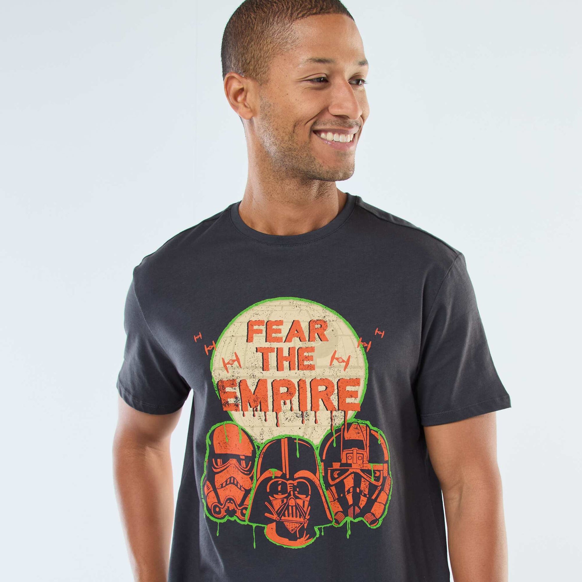 T-shirt imprimé 'Star Wars' à manches courtes GRIS