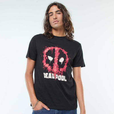 T-shirt 'Deadpool' 'Marvel' manches courtes NOIR
