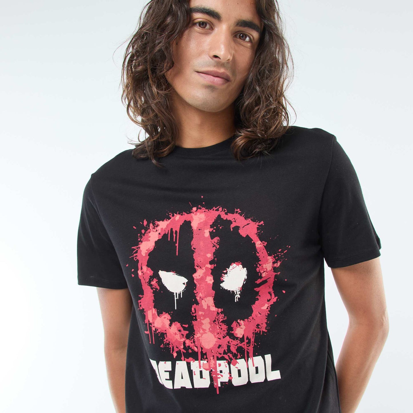 T-shirt 'Deadpool' 'Marvel' manches courtes NOIR