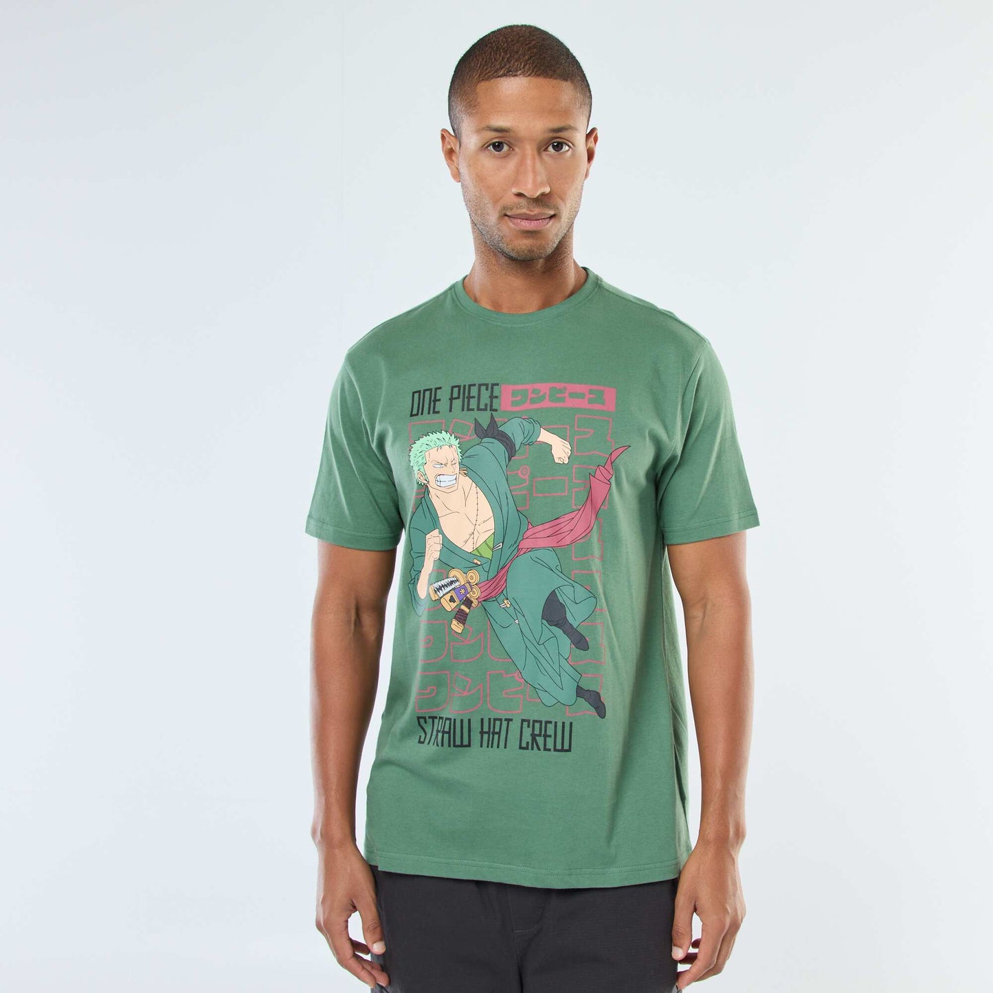 T-shirt imprimé 'One Piece' à manches courtes VERT