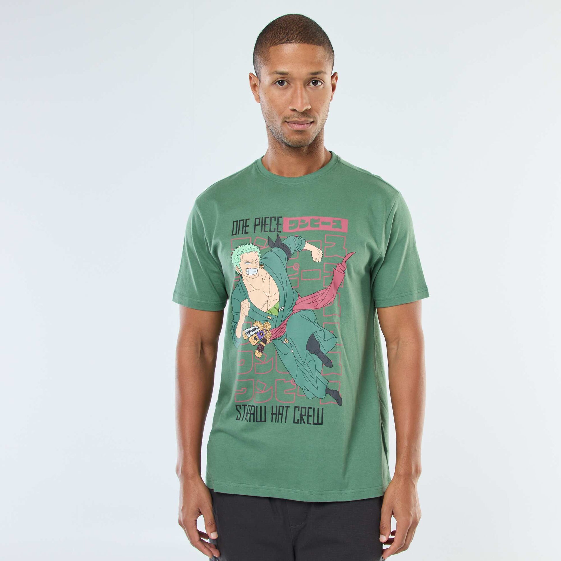 T-shirt imprimé 'One Piece' à manches courtes VERT