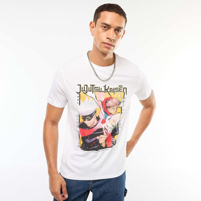 T-shirt 'Jujutsu kaisen' en coton BLANC