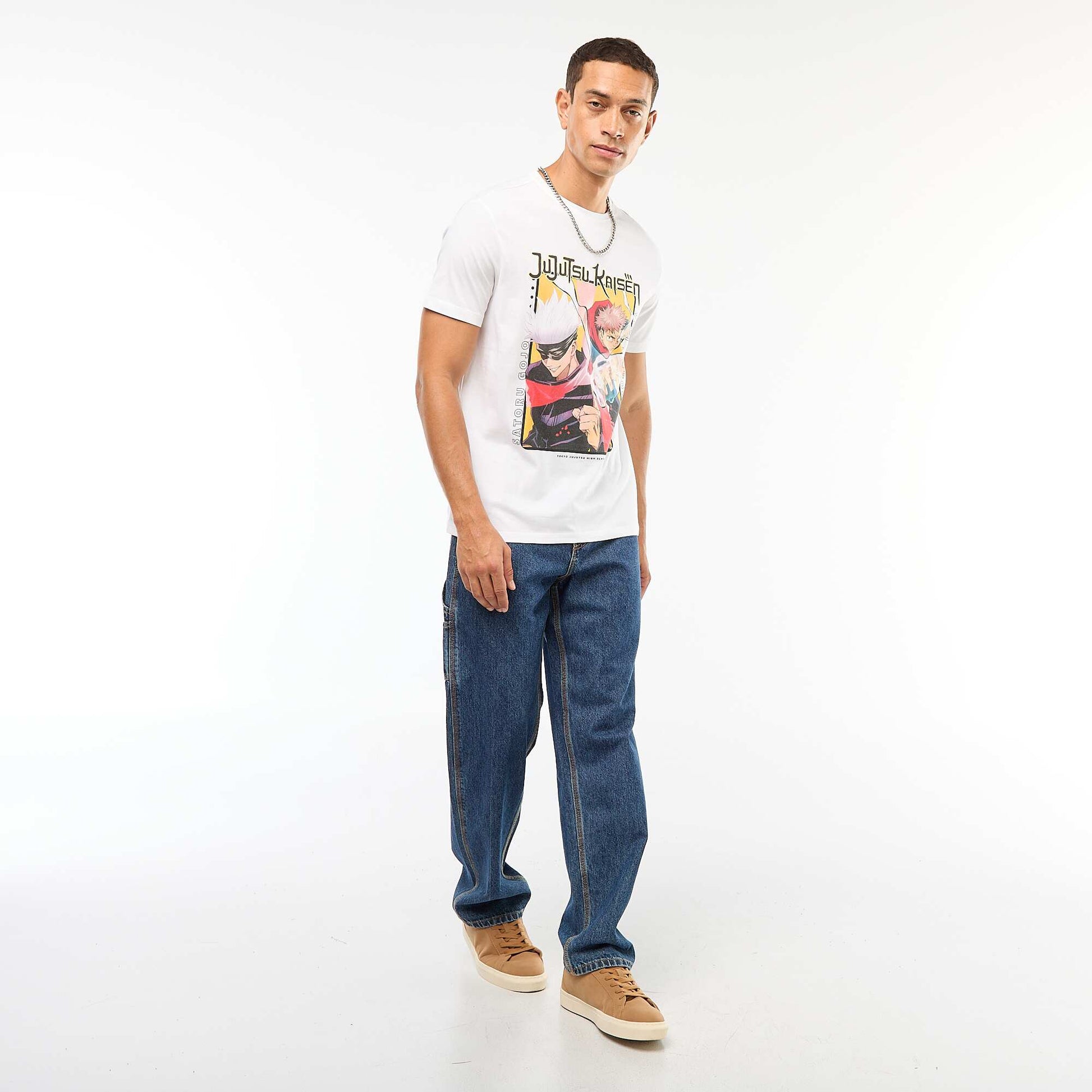 T-shirt 'Jujutsu kaisen' en coton BLANC