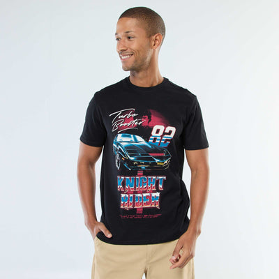 T-shirt imprimé 'K2000' à manches courtes NOIR