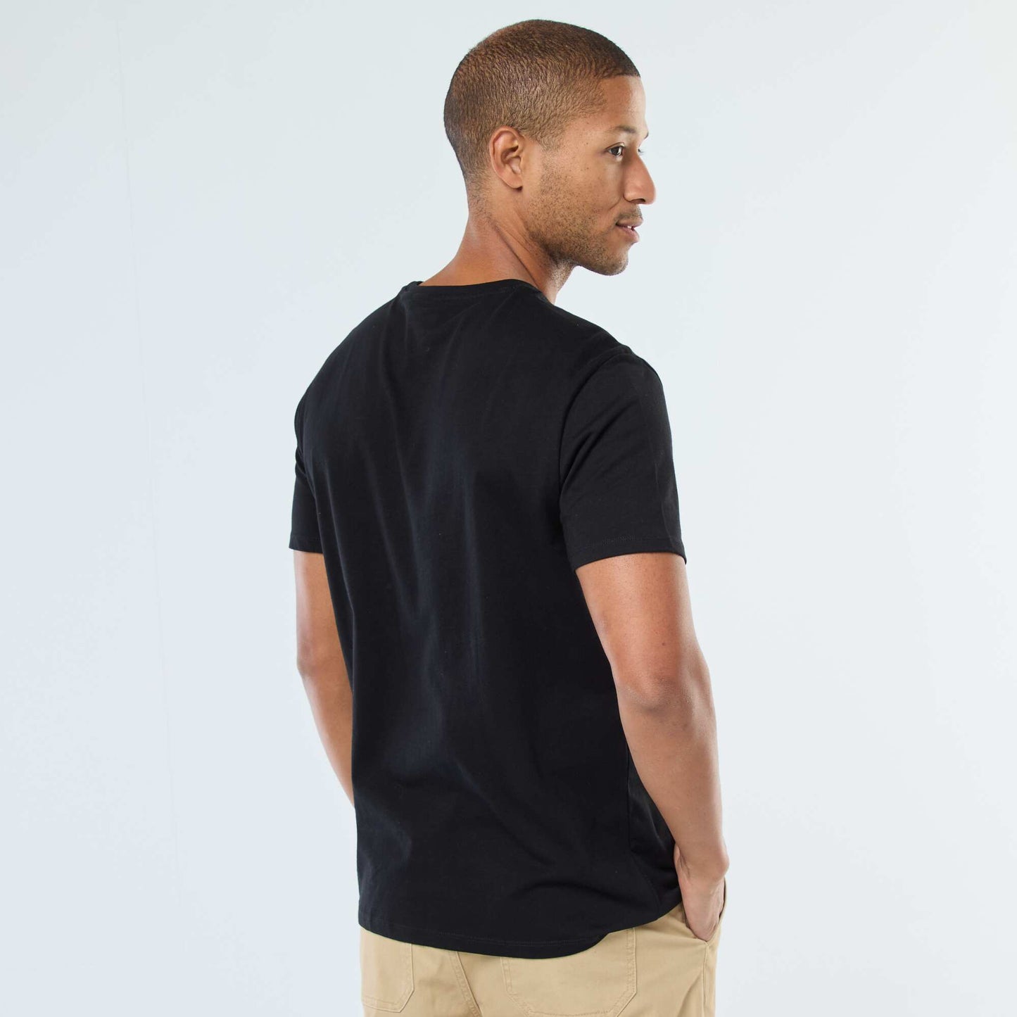 T-shirt imprimé 'K2000' à manches courtes NOIR