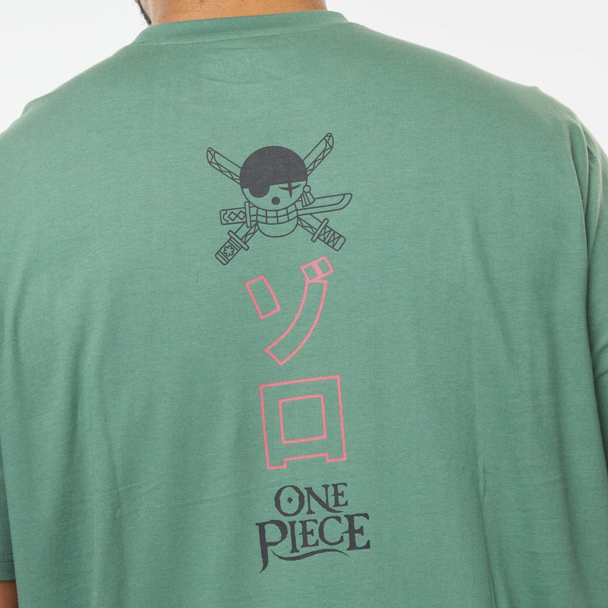 T-shirt 'One Piece' manches courtes VERT